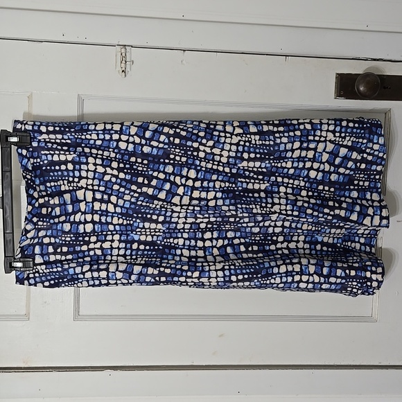 J. McLaughlin Blue Louisa May Cobblestone Bias Midi Skirt Womens 6 New WO Tags - Picture 5 of 5